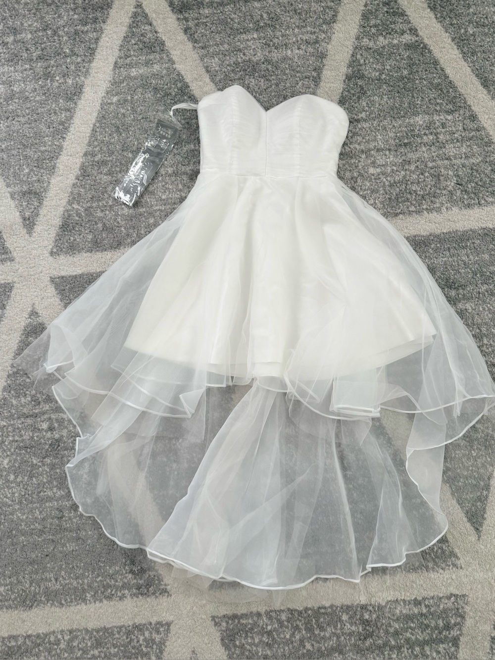 White Bridal Bustle with Ribbons